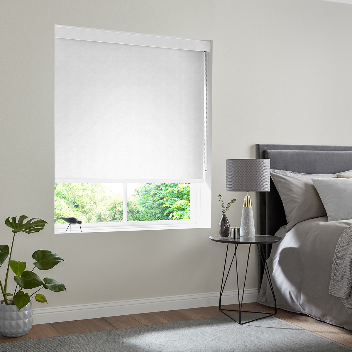 Product photograph of Miranda Chalk Roller Blind from Choice Furniture Superstore.