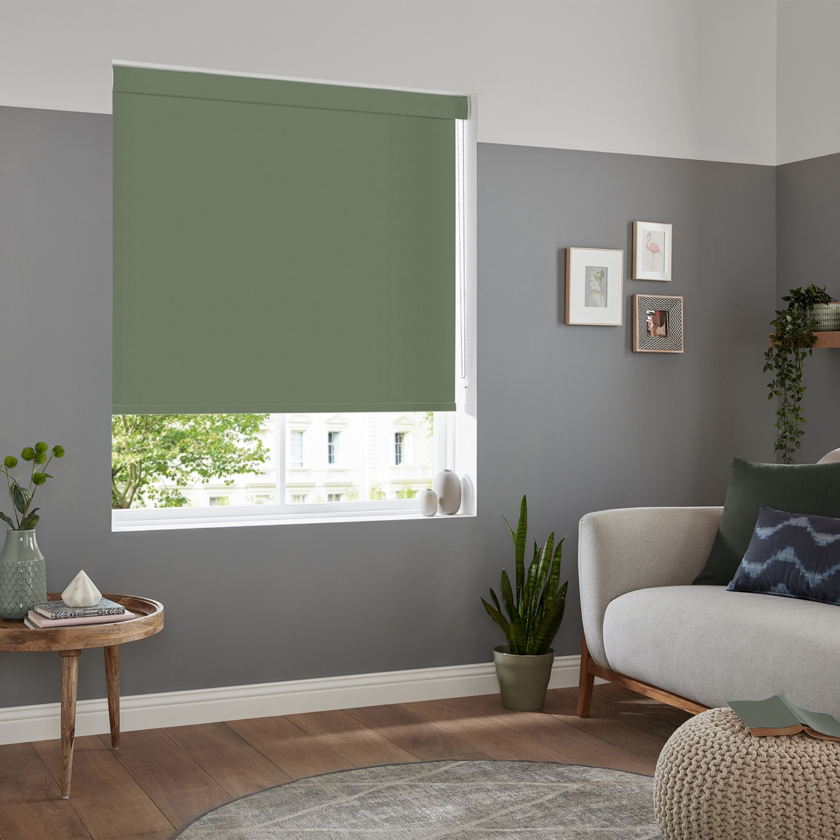 Product photograph of Miranda Eucalyptus Roller Blind from Choice Furniture Superstore.