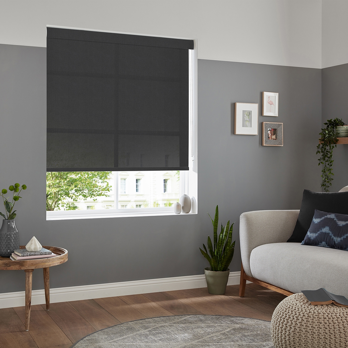 Product photograph of Hermoso Black Roller Blind from Choice Furniture Superstore.