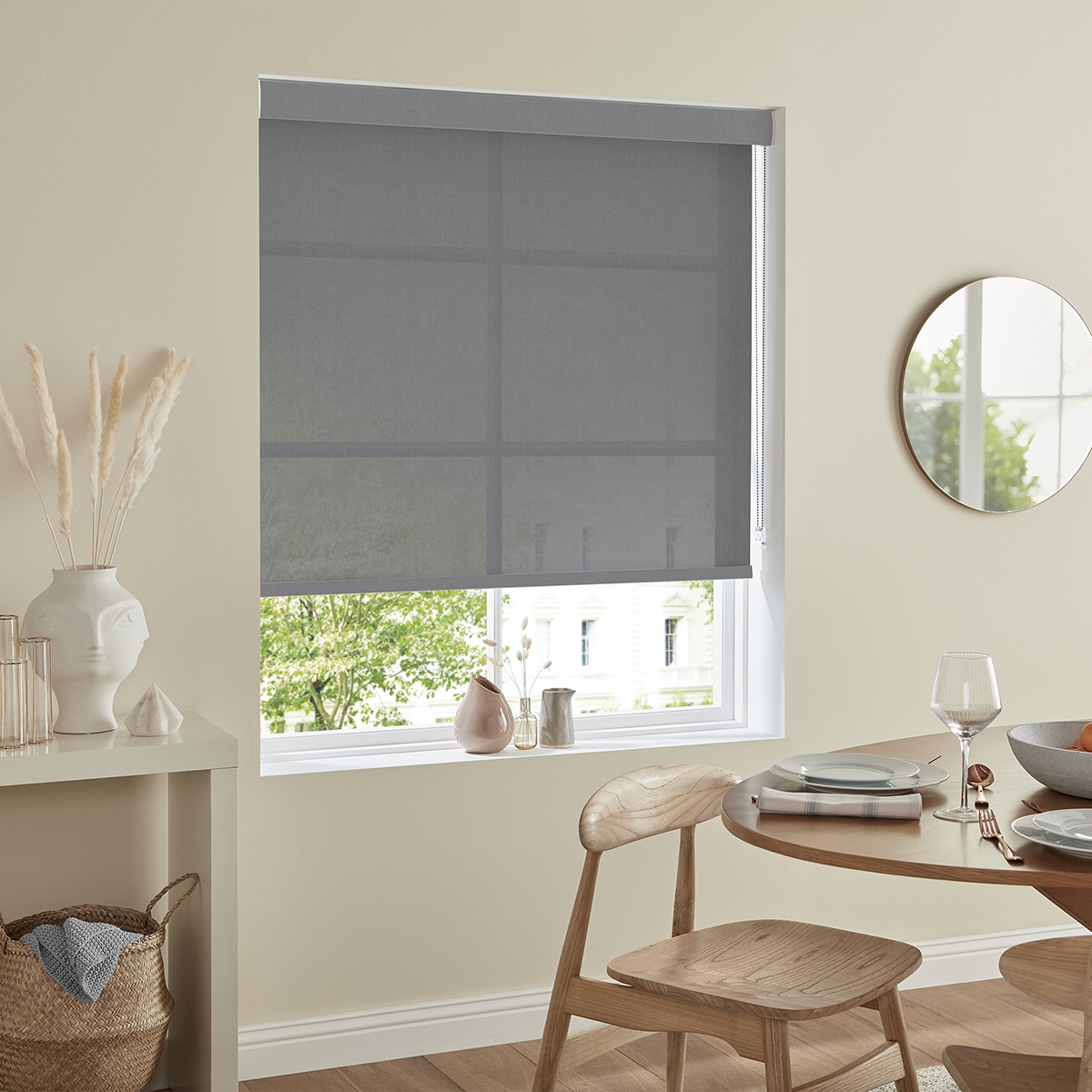 Product photograph of Hermoso Charcoal Roller Blind from Choice Furniture Superstore.