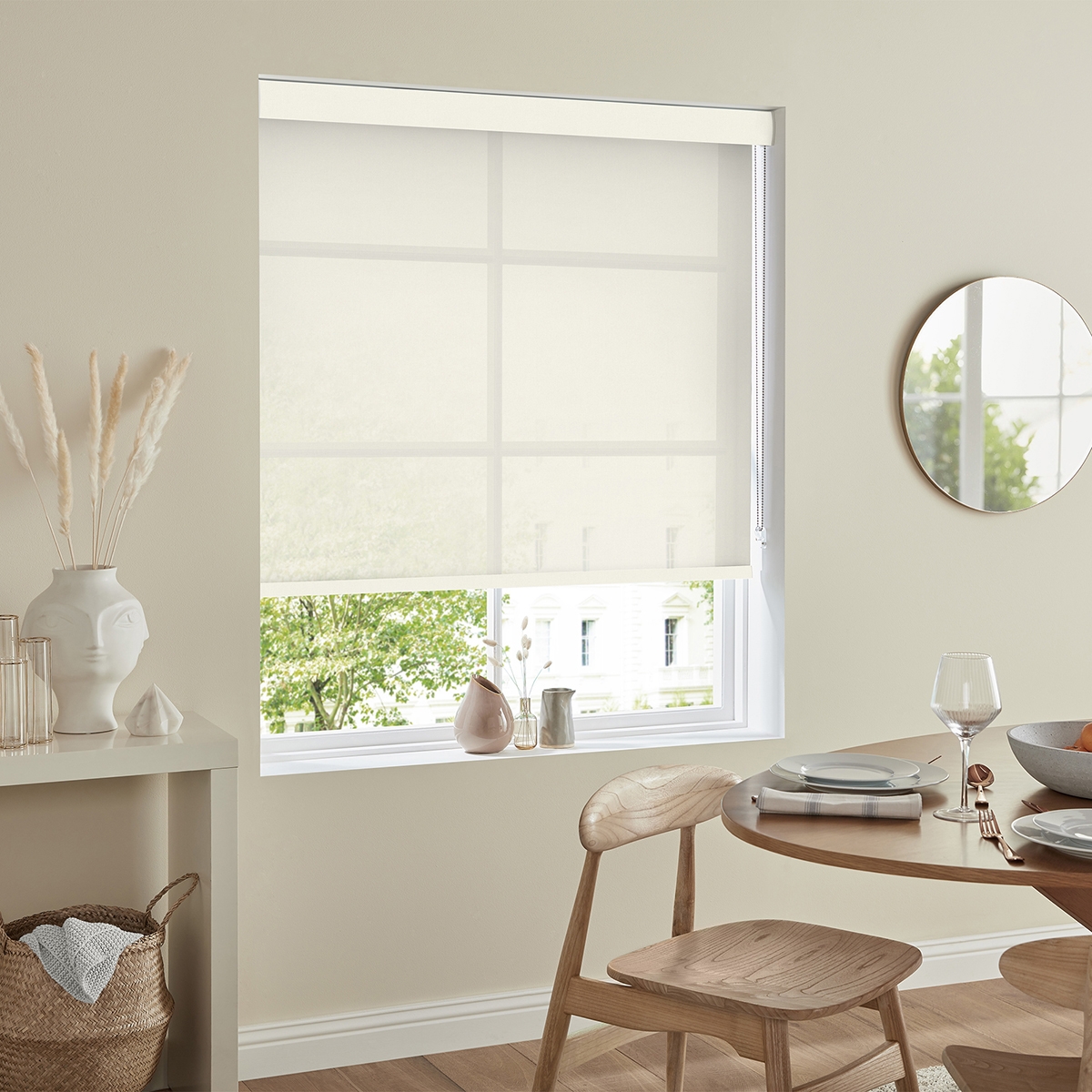Product photograph of Hermoso Cream Roller Blind from Choice Furniture Superstore.