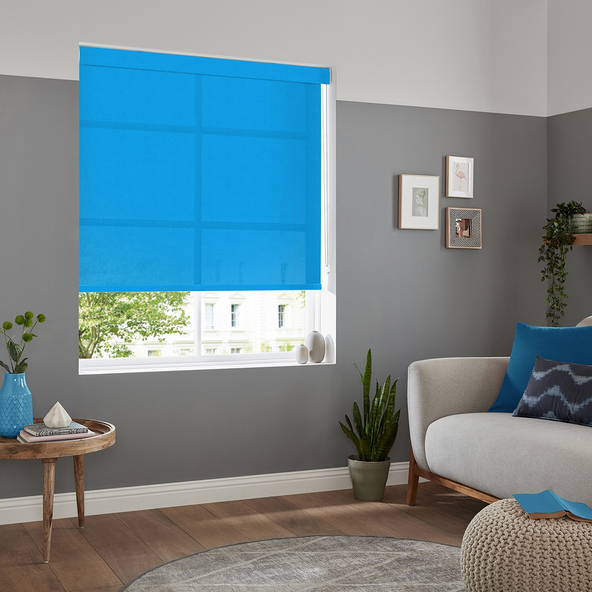 Product photograph of Hermoso Cyan Roller Blind from Choice Furniture Superstore.