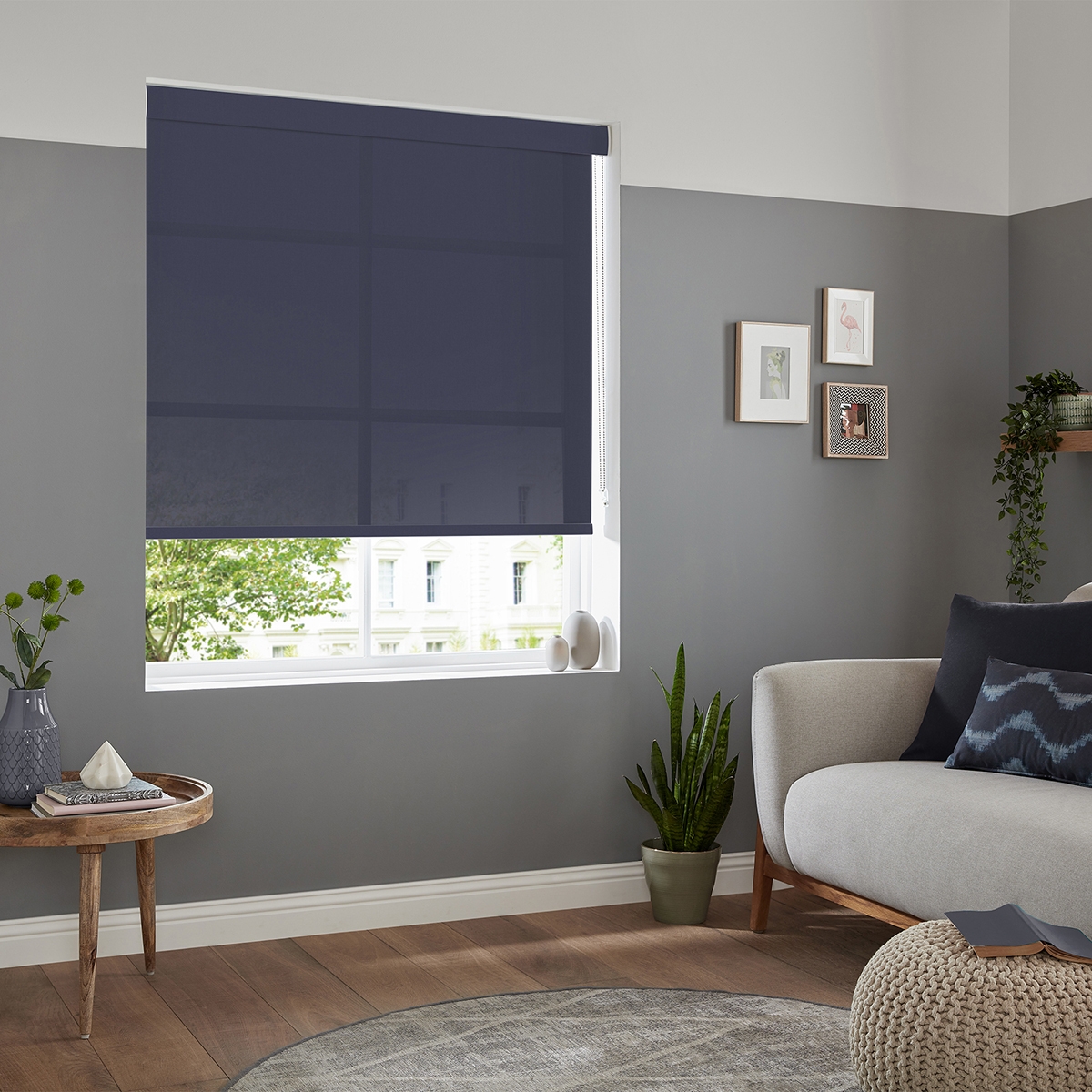 Product photograph of Hermoso Navy Roller Blind from Choice Furniture Superstore.