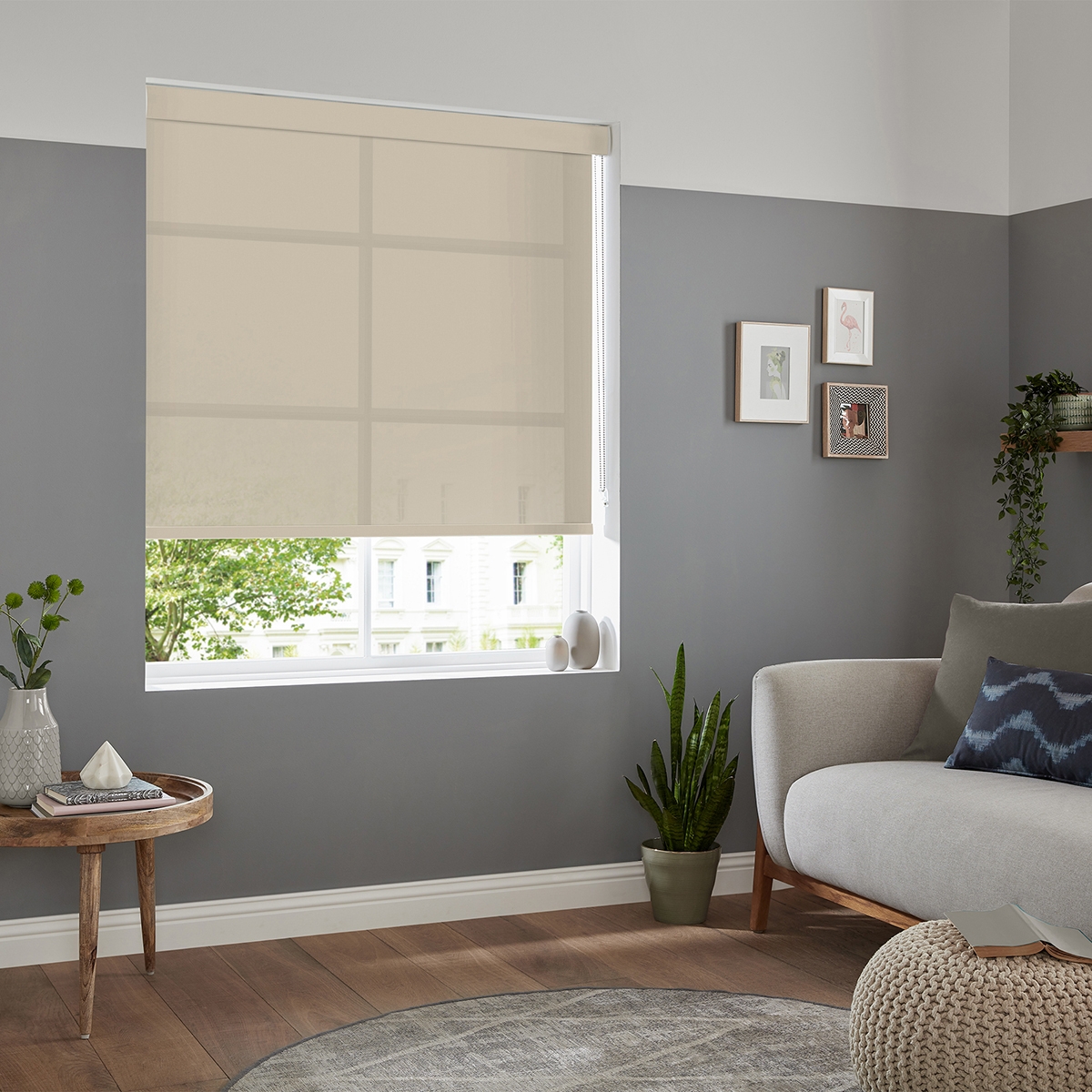 Product photograph of Hermoso Taupe Roller Blind from Choice Furniture Superstore.