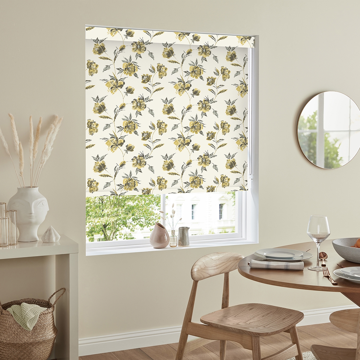 Product photograph of Avi Yellow Roller Blind from Choice Furniture Superstore.