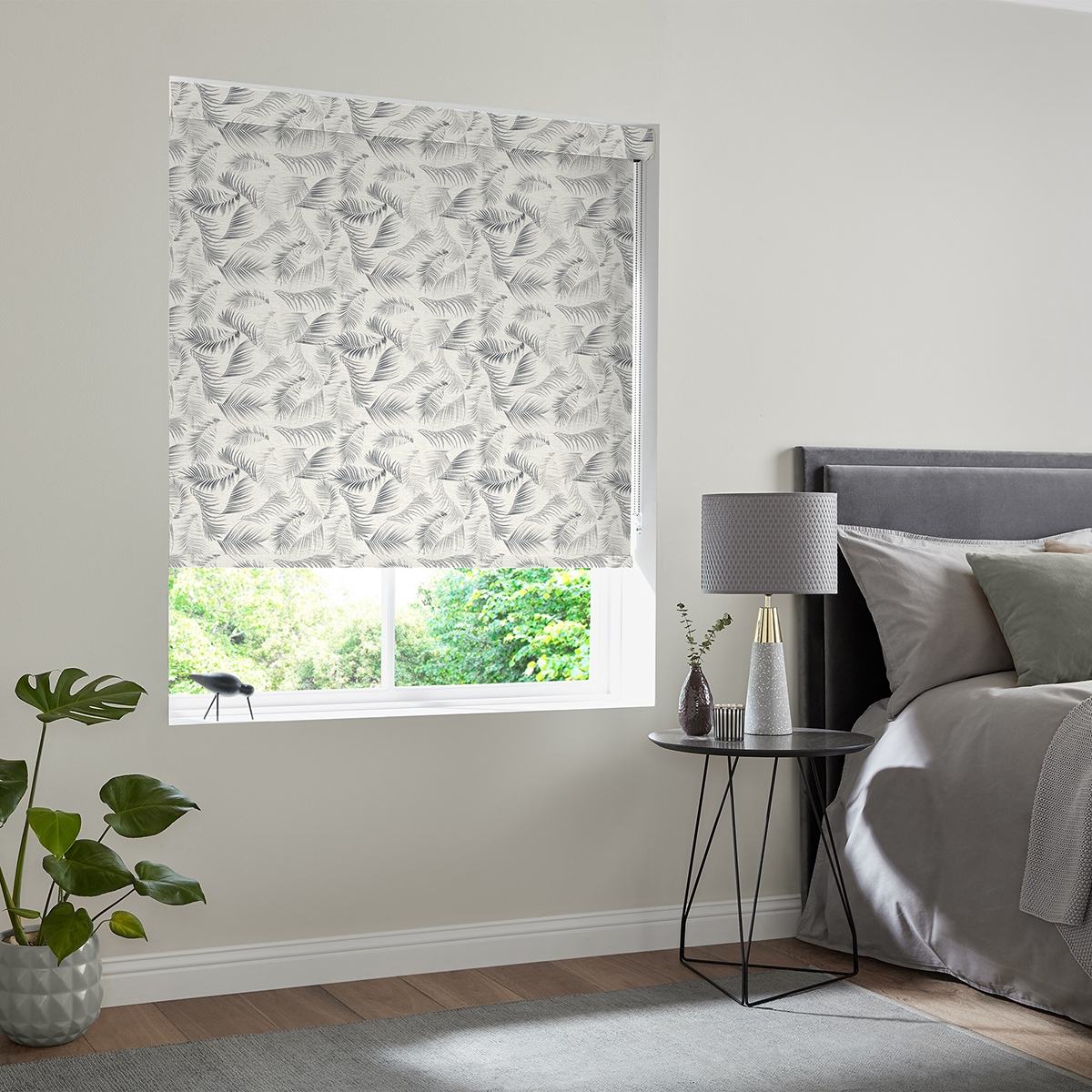 Product photograph of Pernille Grey Roller Blind from Choice Furniture Superstore.