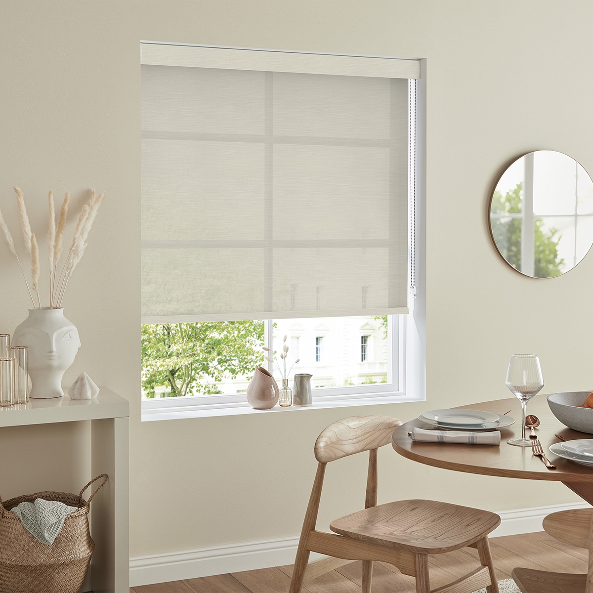 Product photograph of Weir Linen Roller Blind from Choice Furniture Superstore.