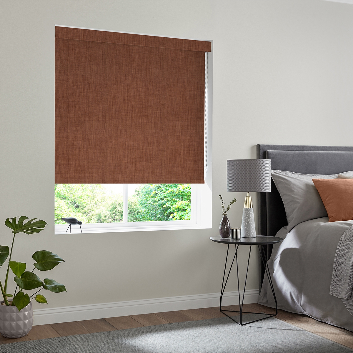 Product photograph of Rosa Chutney Roller Blind from Choice Furniture Superstore.