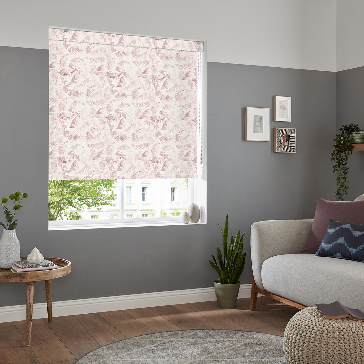 Product photograph of Pernille Blush Roller Blind from Choice Furniture Superstore.