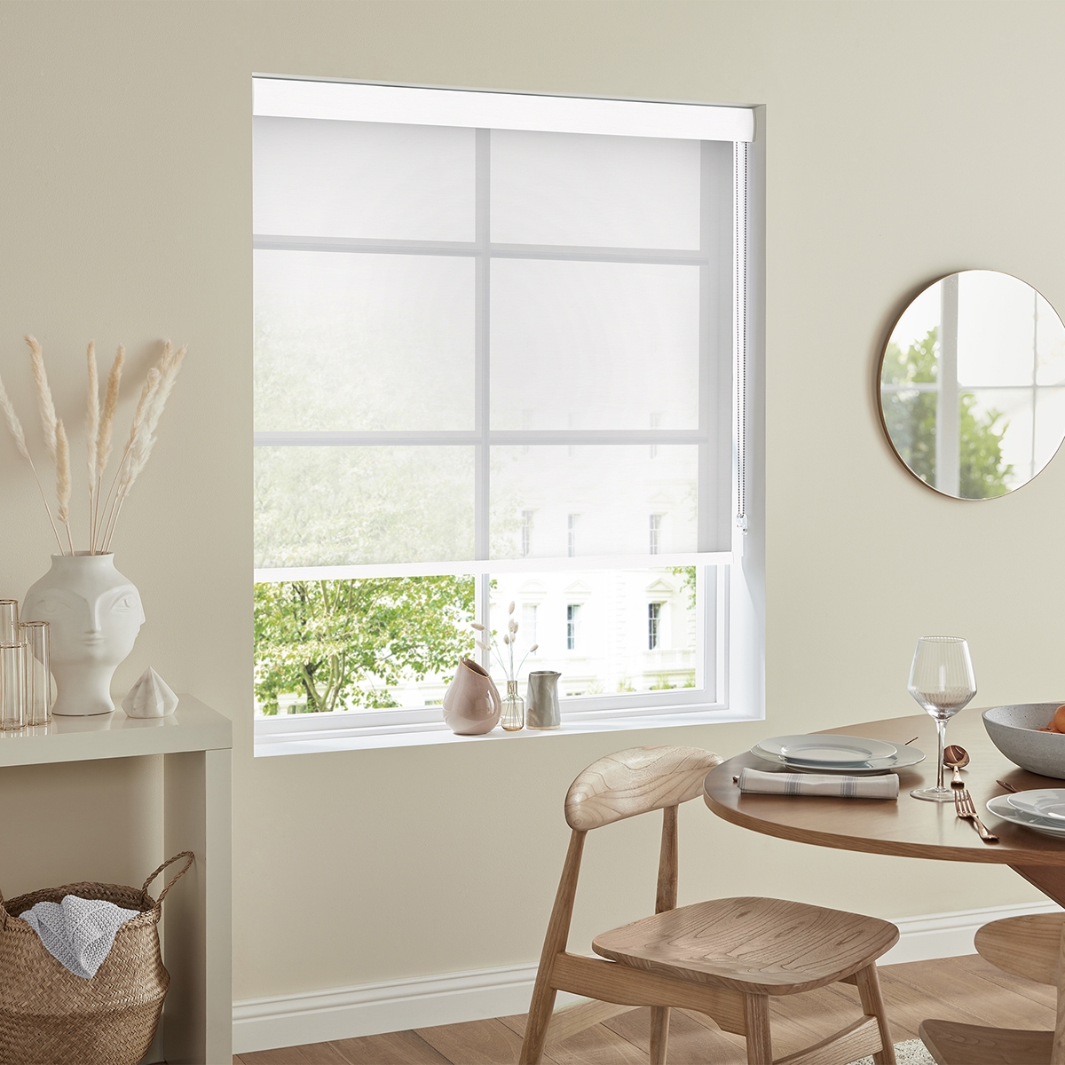 Product photograph of Nevin Linen Roller Blind from Choice Furniture Superstore.