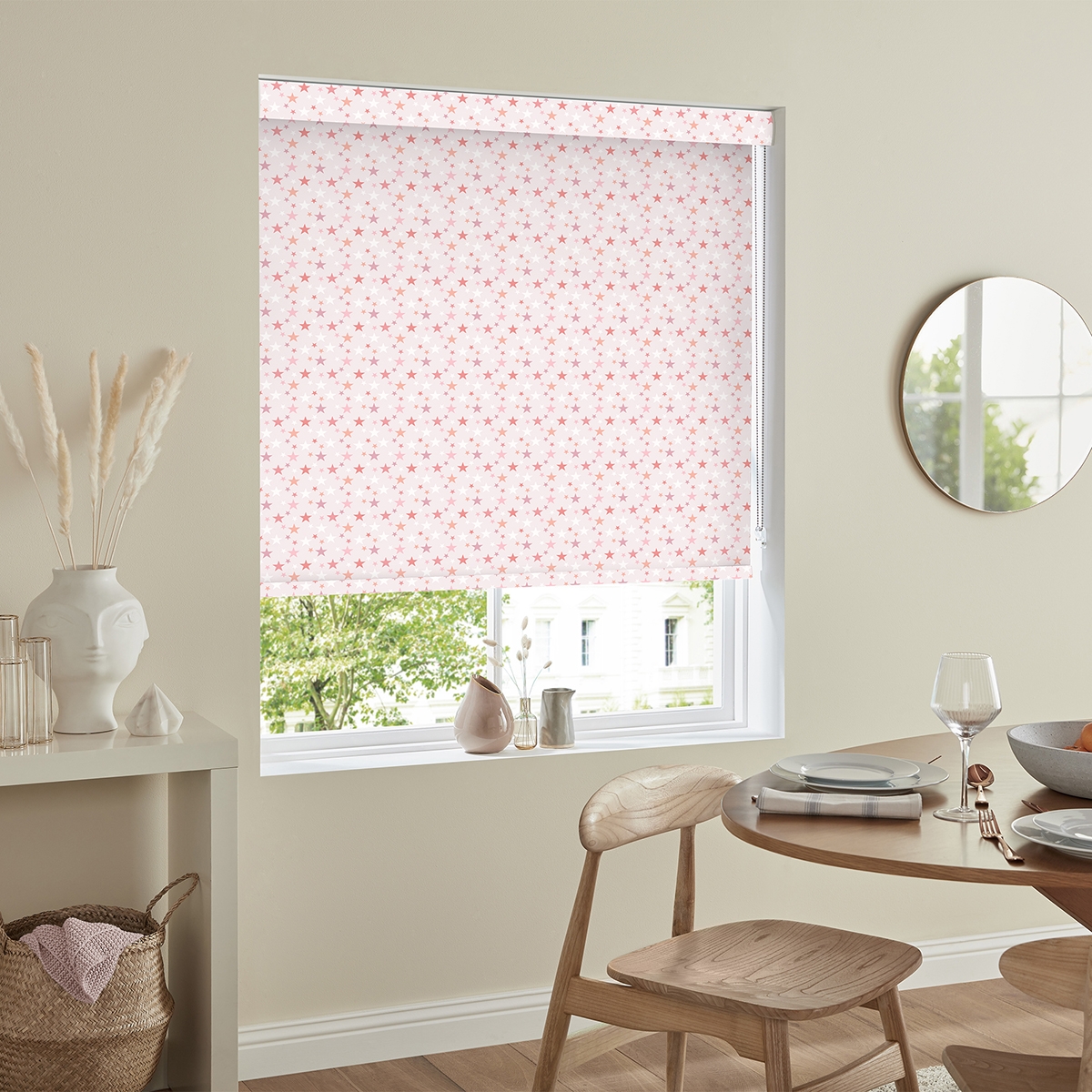 Product photograph of Alexia Pink Roller Blind from Choice Furniture Superstore.