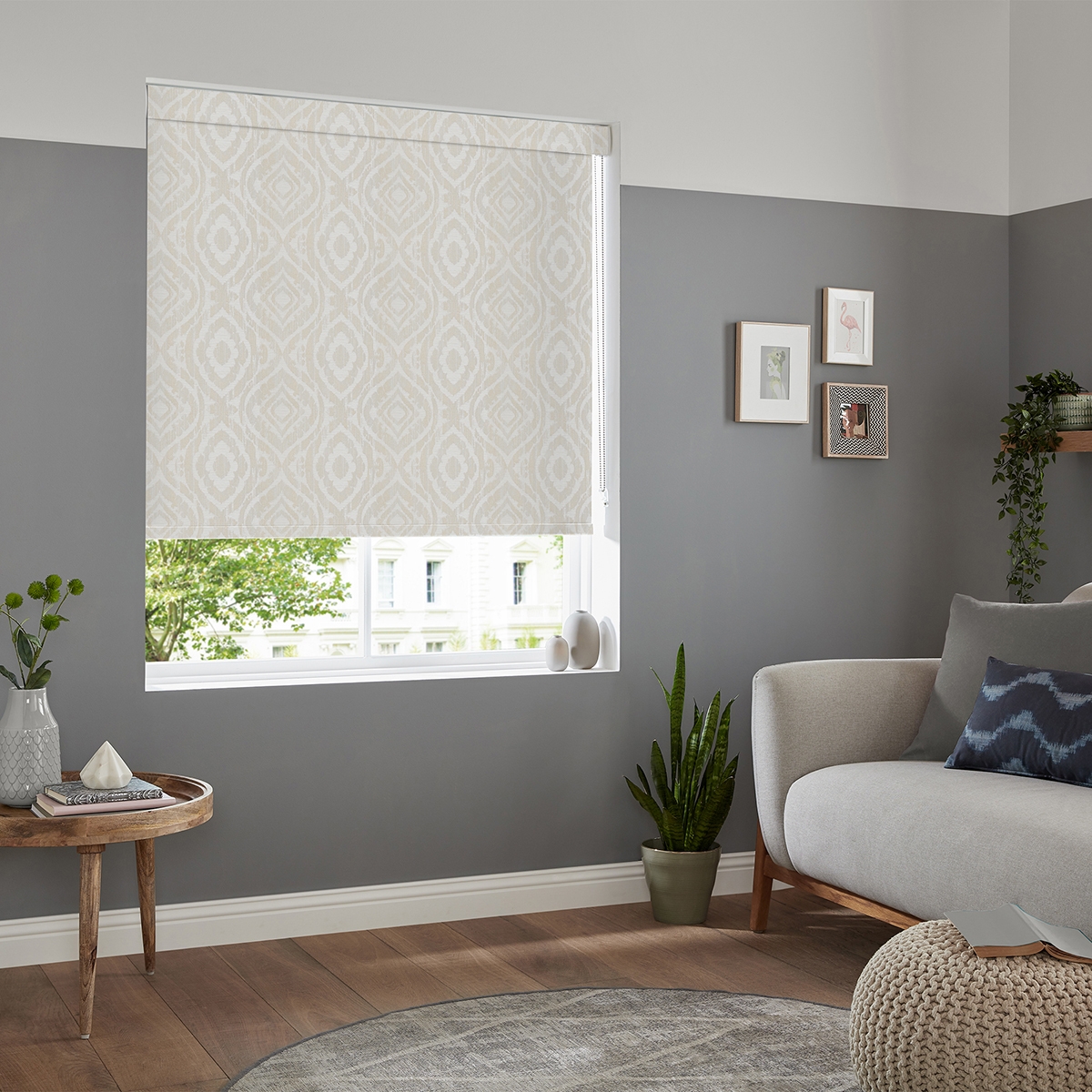 Product photograph of Endler Chalk Roller Blind from Choice Furniture Superstore.