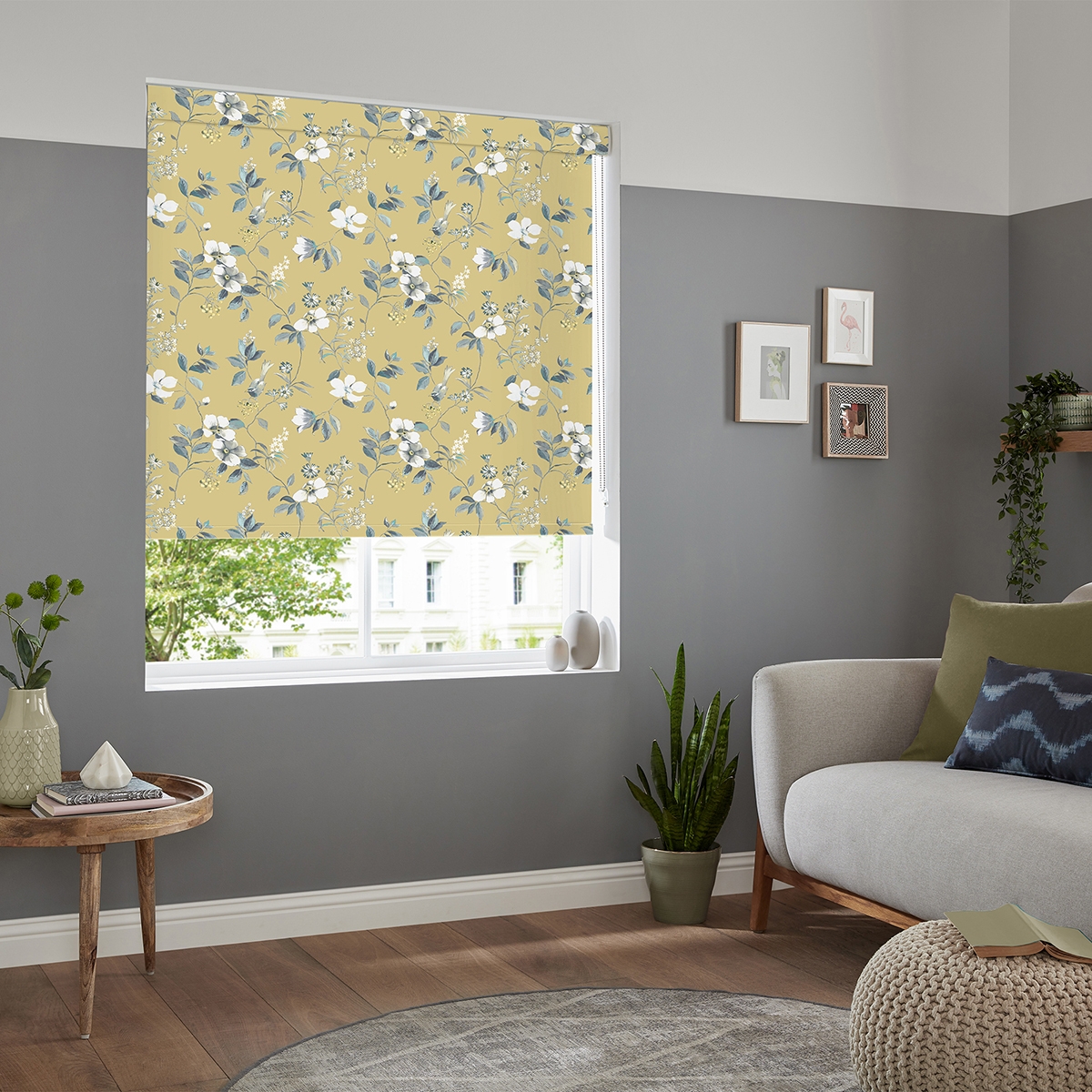 Product photograph of Claudio Ochre Roller Blind from Choice Furniture Superstore.