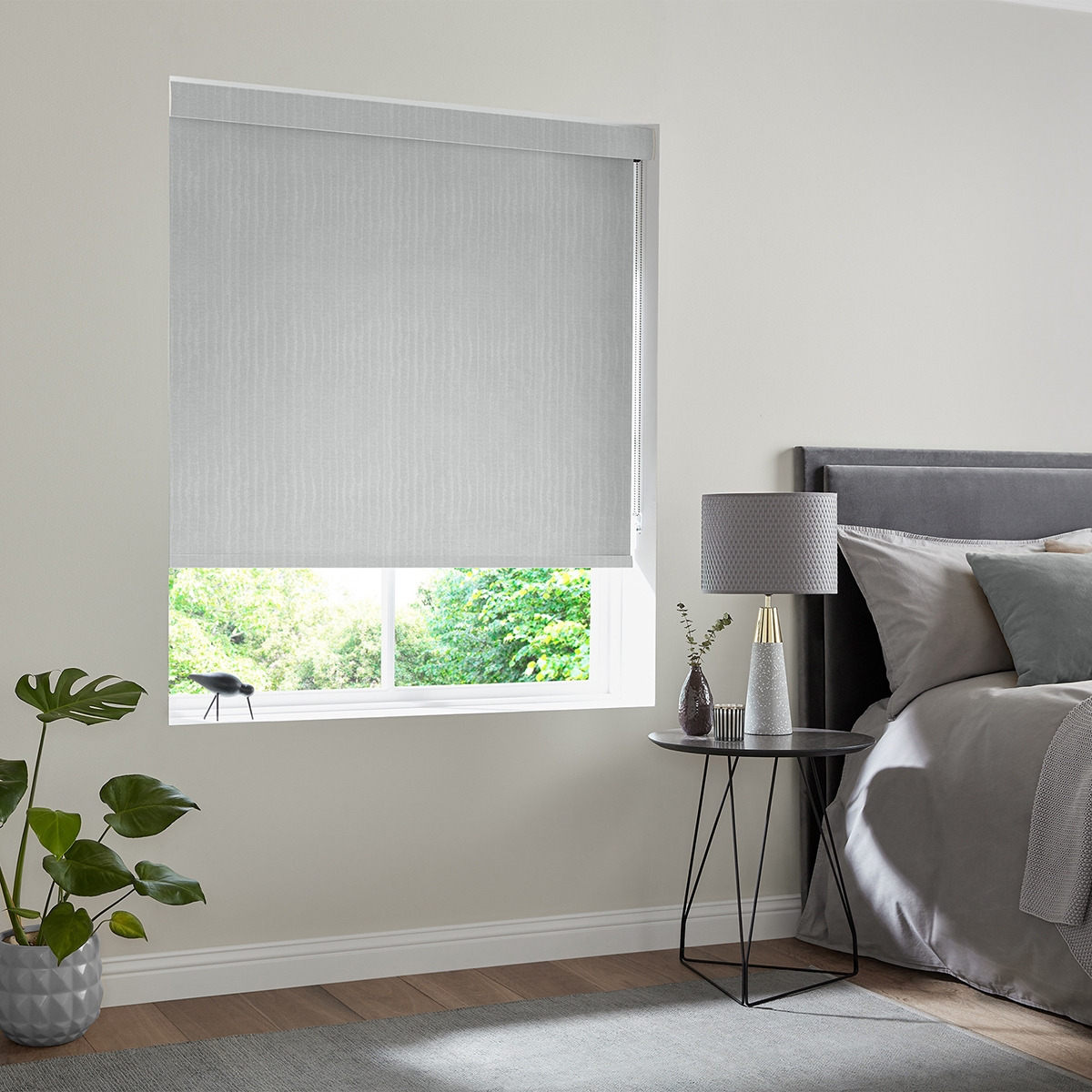Product photograph of Duke White Roller Blind from Choice Furniture Superstore.