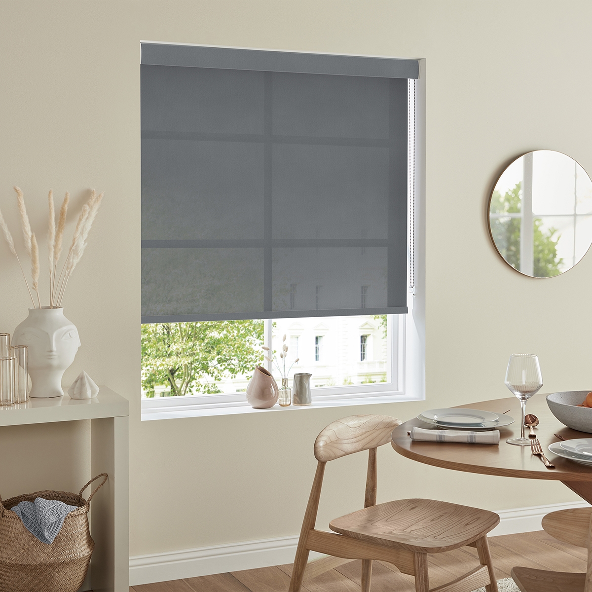 Product photograph of Lear Concrete Roller Blind from Choice Furniture Superstore.