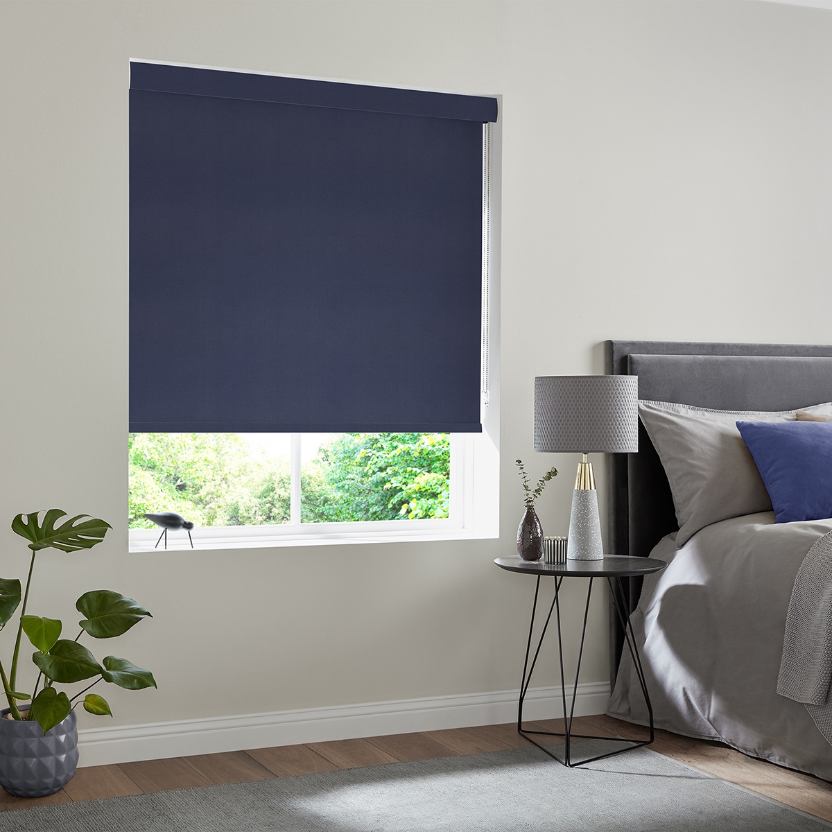 Product photograph of Lena Navy Roller Blind from Choice Furniture Superstore.