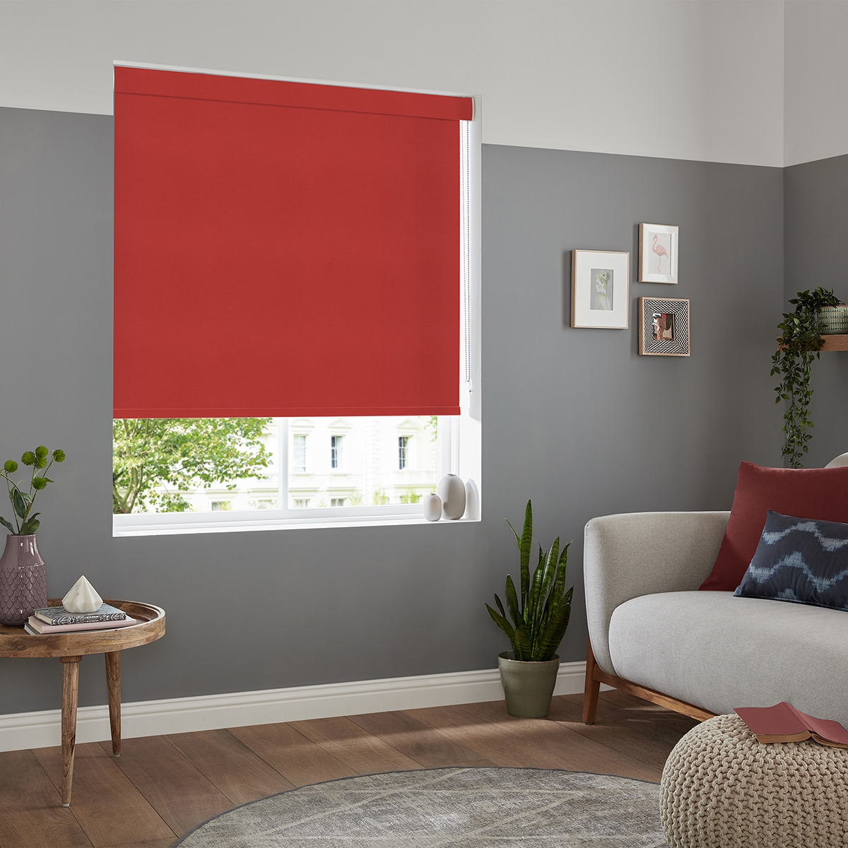 Product photograph of Lena Red Roller Blind from Choice Furniture Superstore.