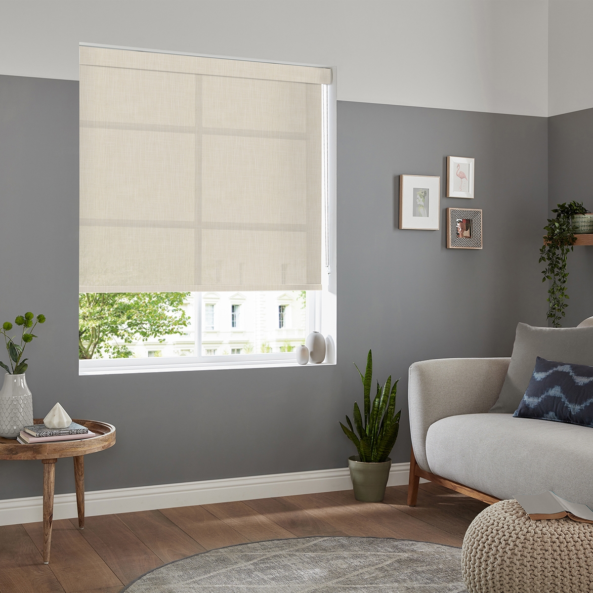 Product photograph of Kyla Alabaster Roller Blind from Choice Furniture Superstore.