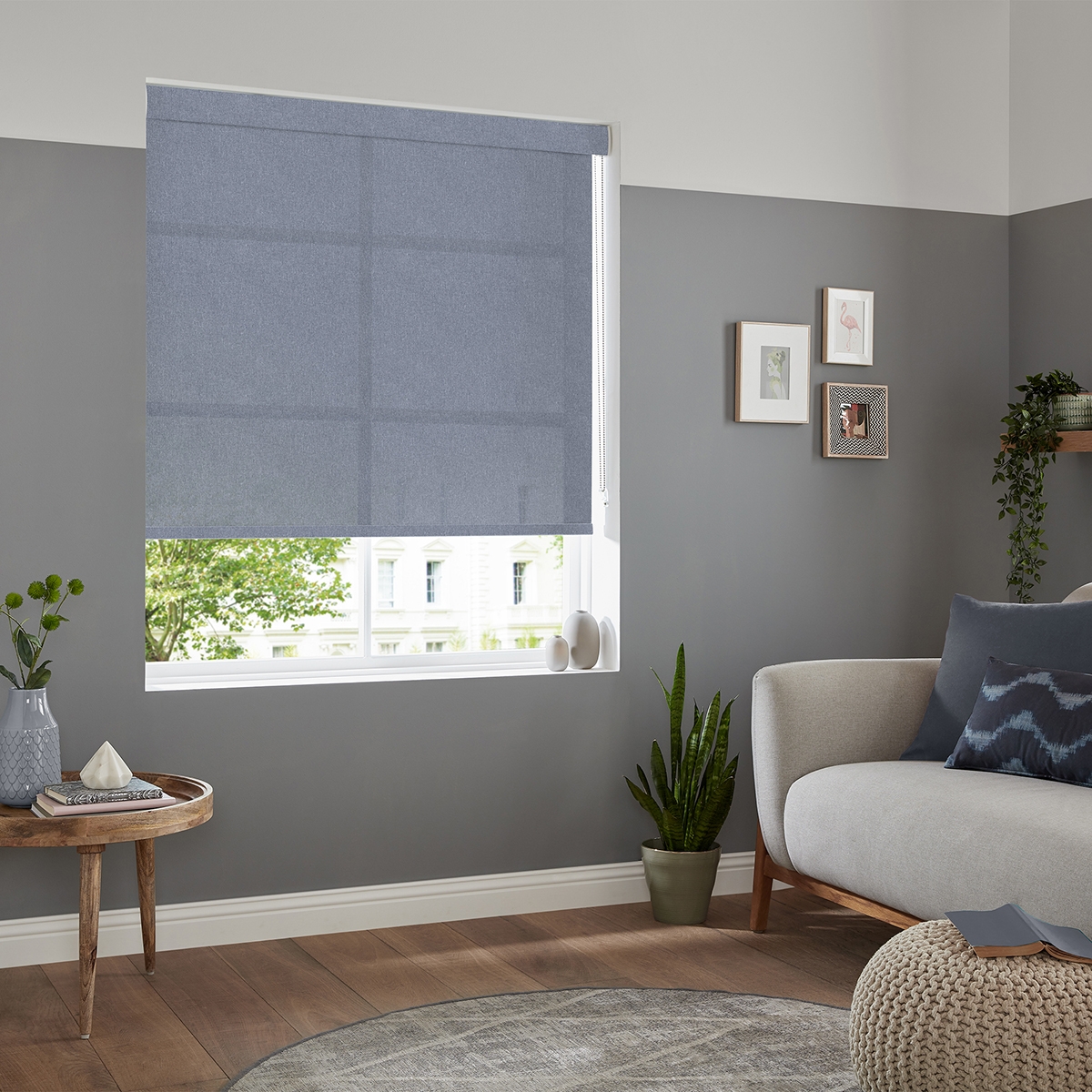 Product photograph of Juno Denim Roller Blind from Choice Furniture Superstore.