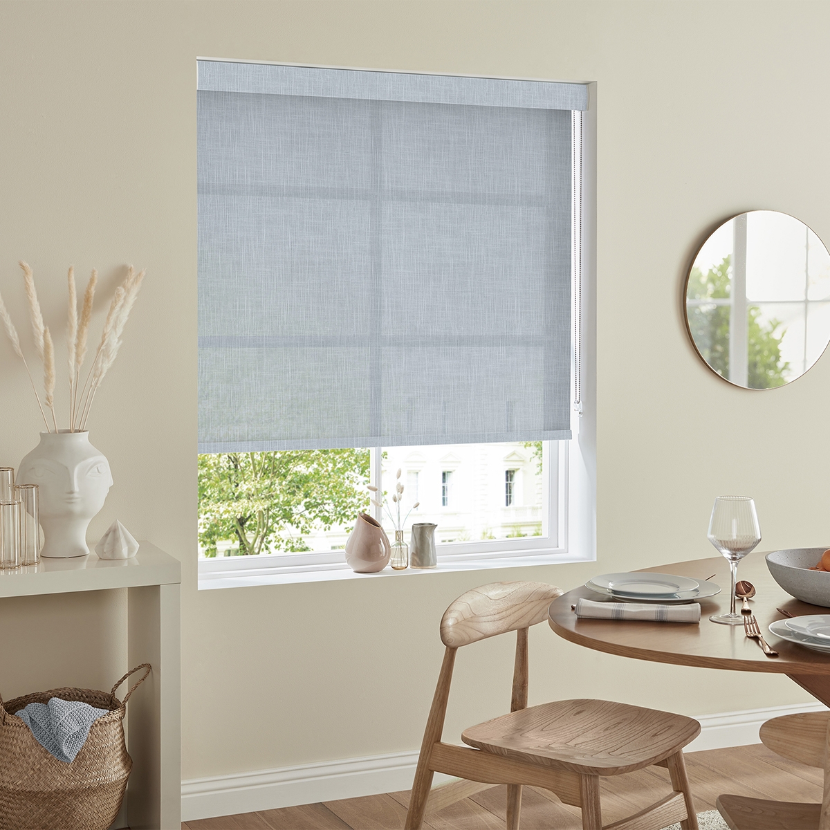 Product photograph of Kyla Duck Egg Roller Blind from Choice Furniture Superstore.