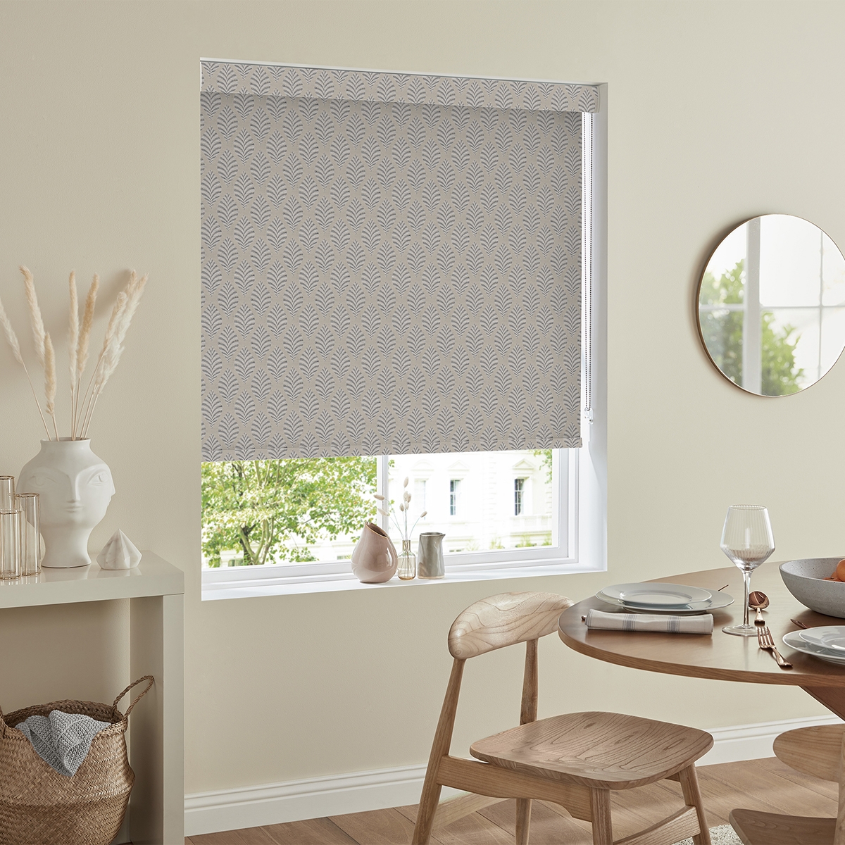Product photograph of Sakina Grey Roller Blind from Choice Furniture Superstore.