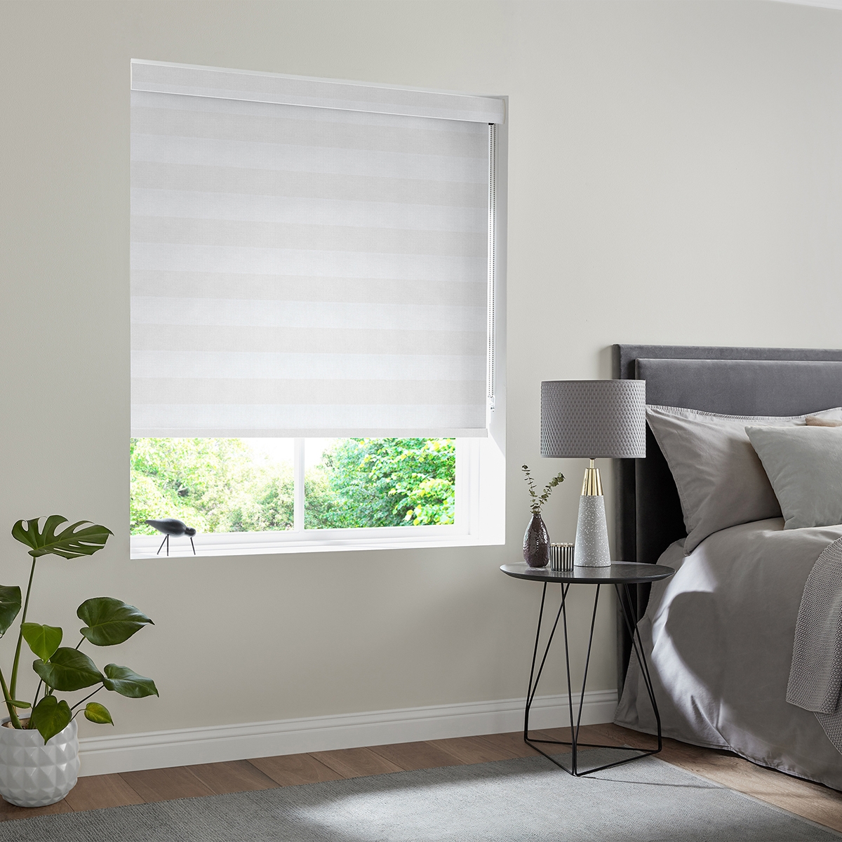Product photograph of Linden Silver Roller Blind from Choice Furniture Superstore.
