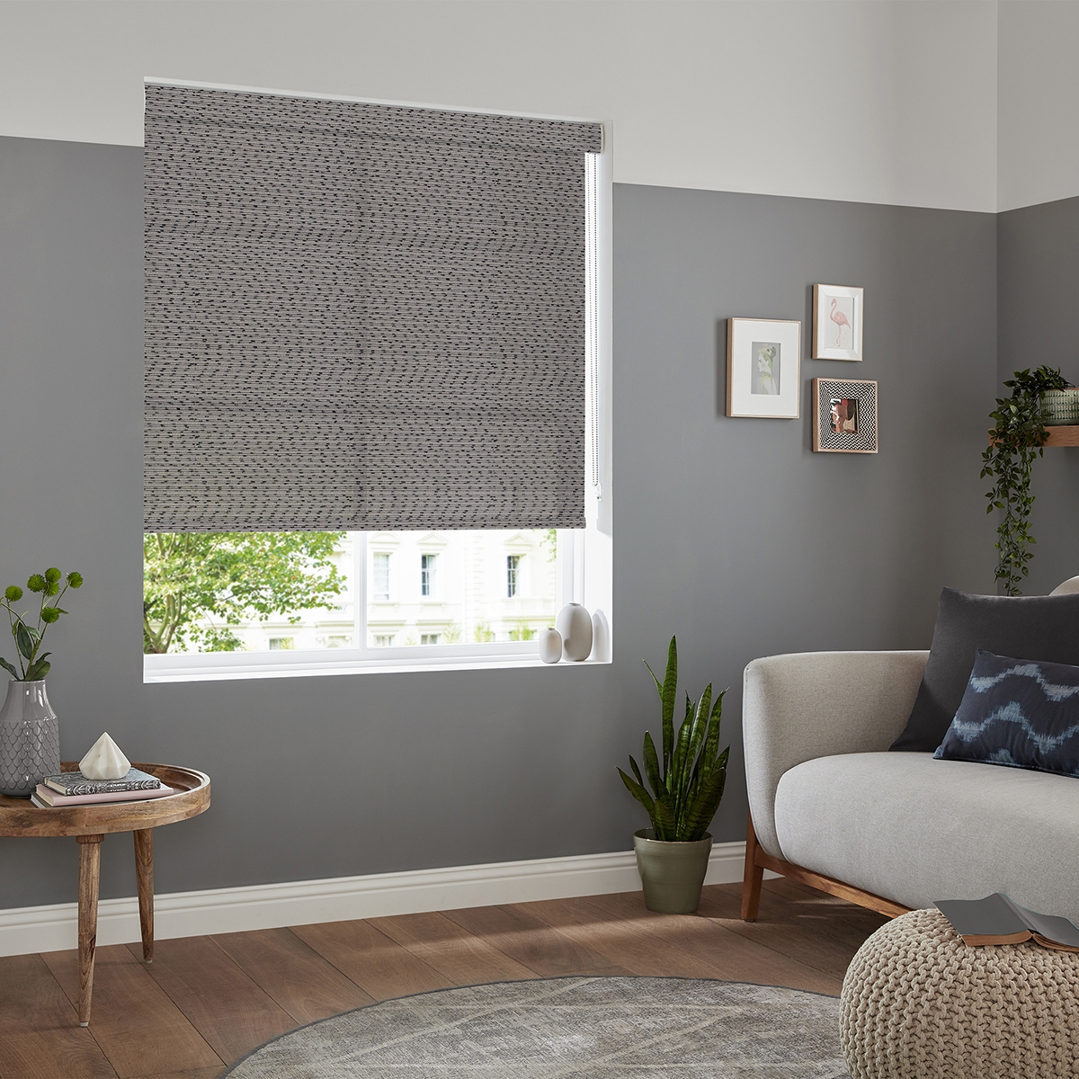 Product photograph of Stanley Monochrome Roller Blind from Choice Furniture Superstore.