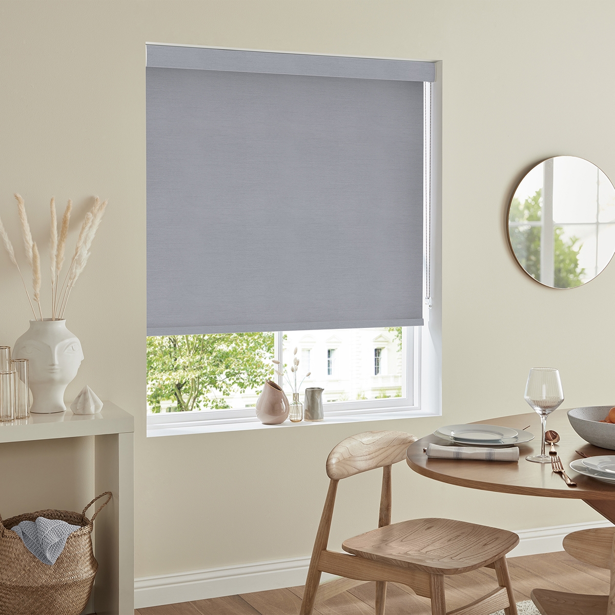 Product photograph of Ophelia Silver Roller Blind from Choice Furniture Superstore.