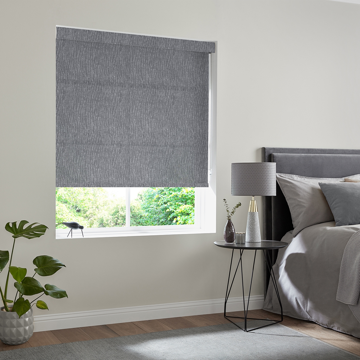 Product photograph of Quill Slate Roller Blind from Choice Furniture Superstore.