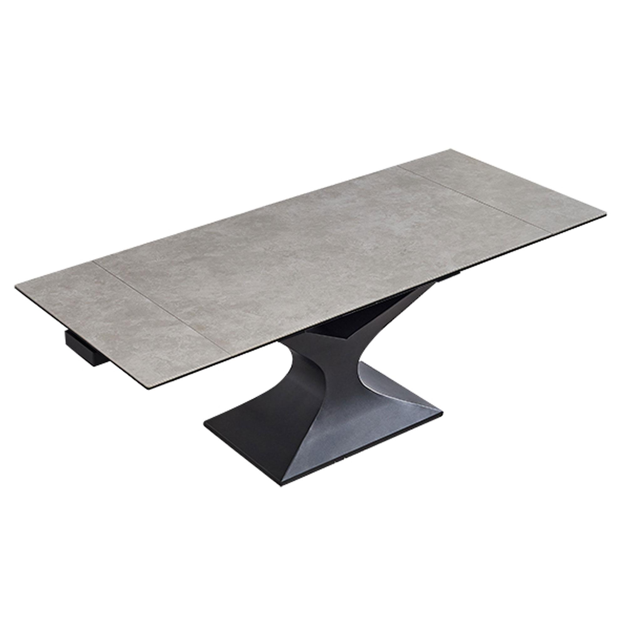 Product photograph of Cassino Grey Ceramic 4 Seater Extending Dining Table from Choice Furniture Superstore.