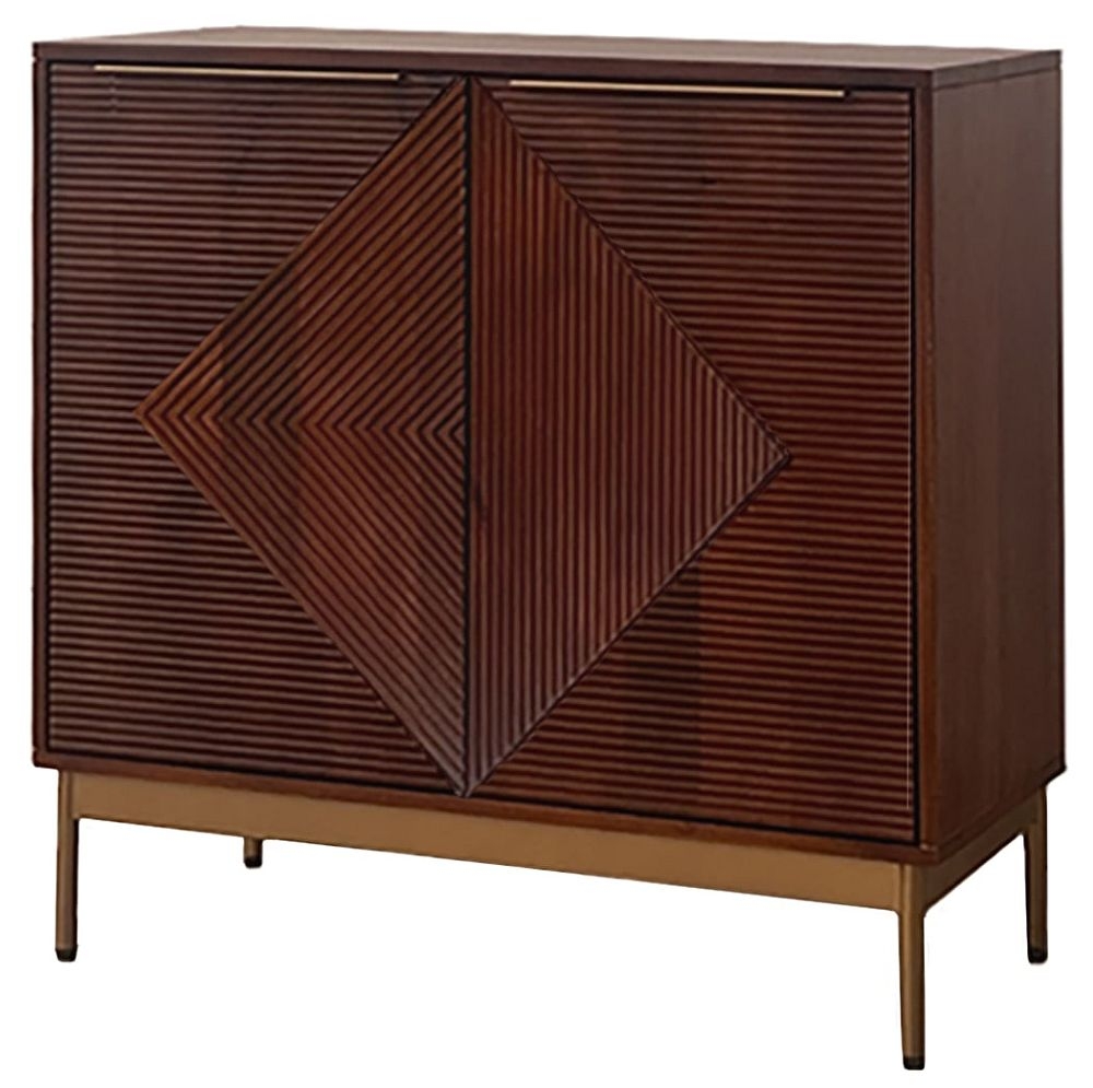 Product photograph of Nahan Walnut 2 Door Small Sideboard from Choice Furniture Superstore.