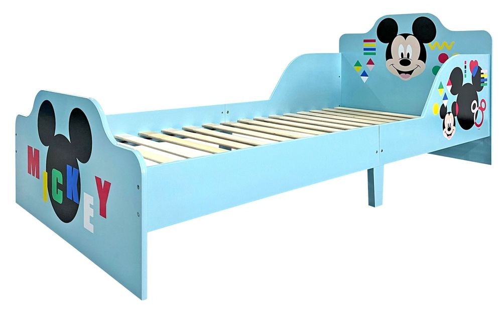 Product photograph of Disney Mickey Mouse Blue 3ft Single Bed from Choice Furniture Superstore.