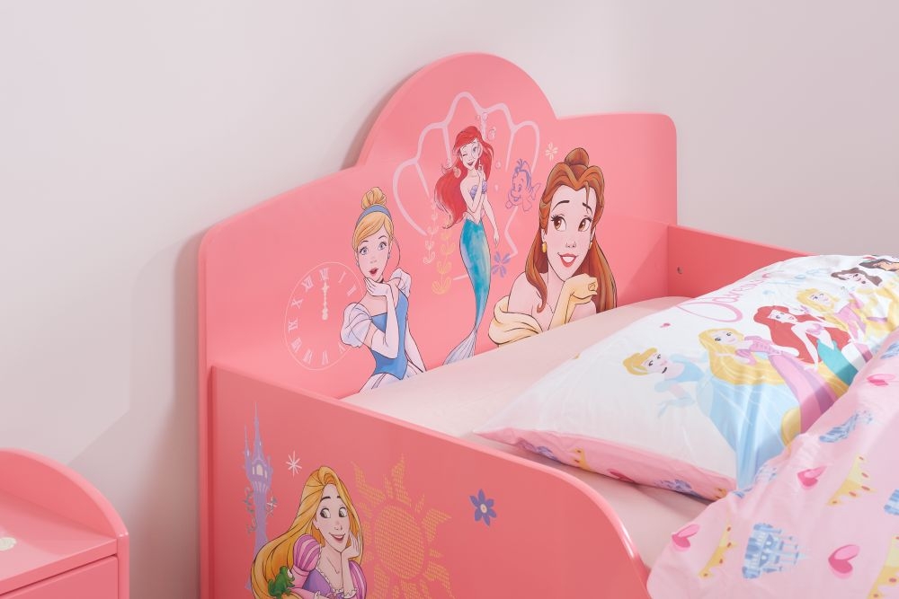 Product photograph of Disney Princess Pink 3ft Single Bed from Choice Furniture Superstore.