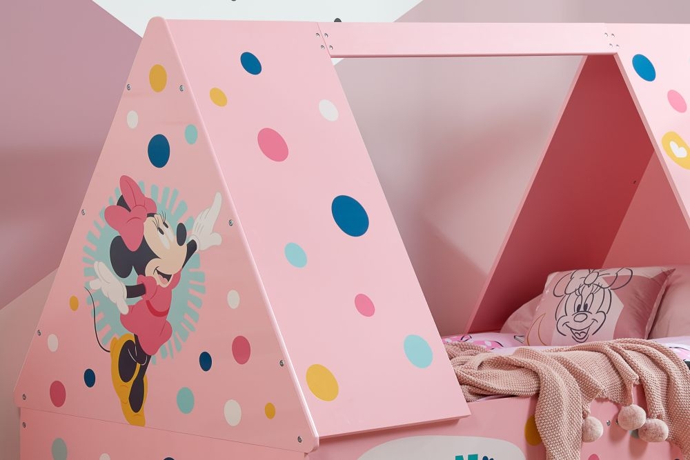 Product photograph of Disney Minnie Mouse Pink 3ft Single Tent Bed from Choice Furniture Superstore.