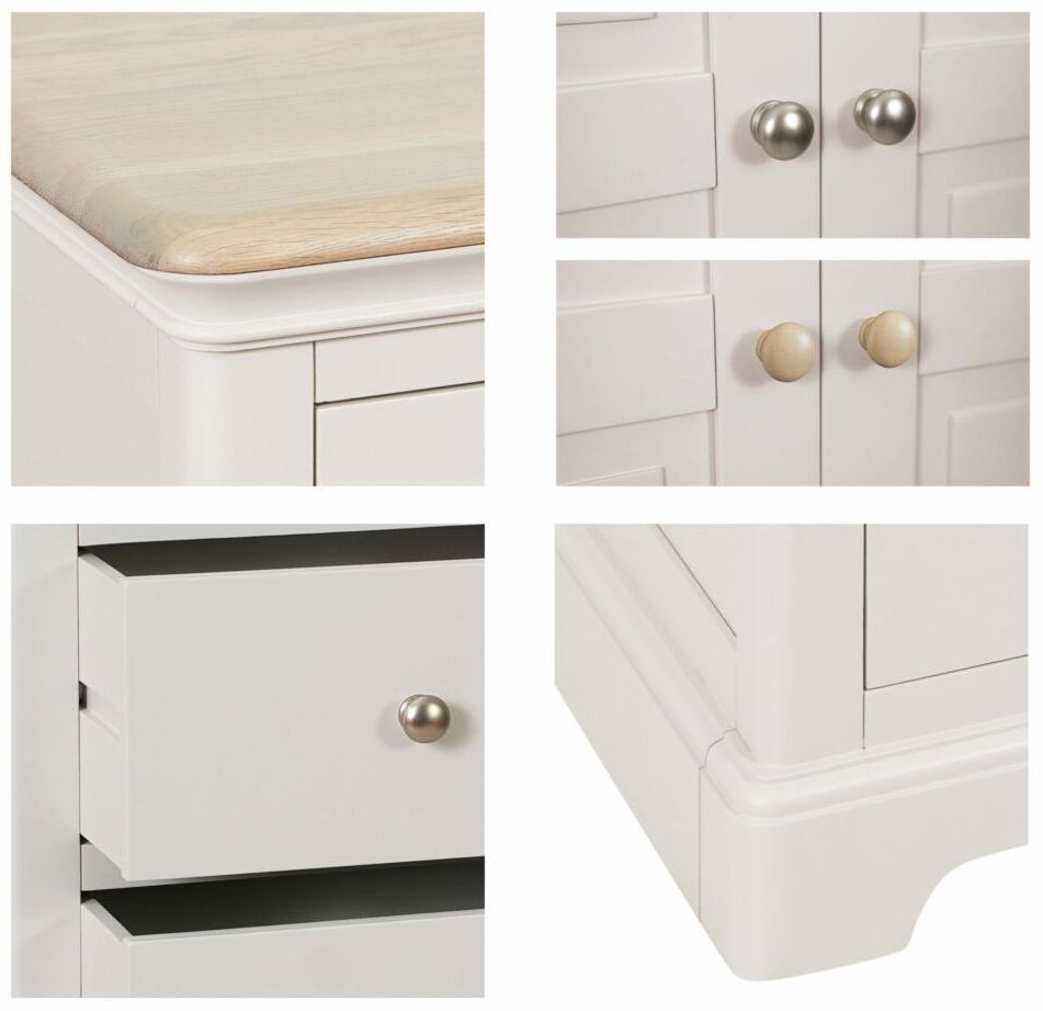 Product photograph of Cromwell Grey Mist Painted 5 Drawer Wellington Chest - Comes In Grey Mist Painted Bluestar Painted Cobblestone Painted Options from Choice Furniture Superstore.