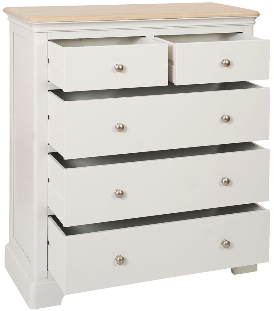 Product photograph of Cromwell Grey Mist Painted 3 2 Drawer Chest - Comes In Grey Mist Painted Bluestar Painted Cobblestone Painted Options from Choice Furniture Superstore.
