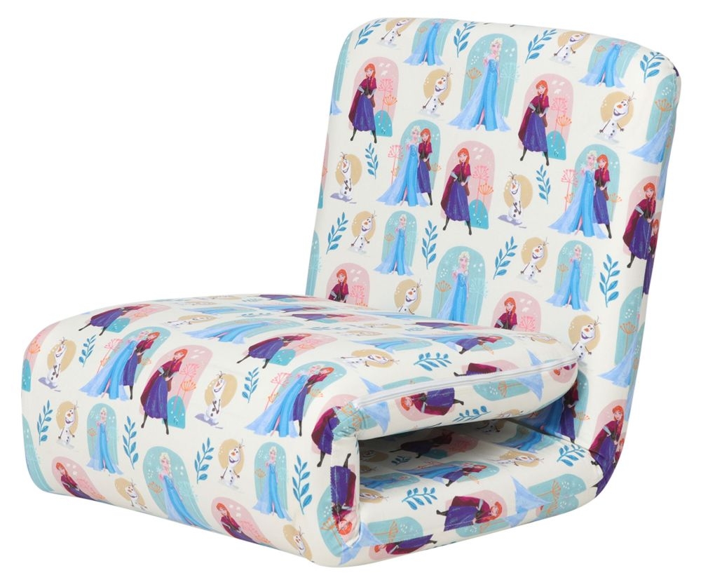 Product photograph of Disney Frozen Multi Coloured Fabric Fold Out Bed Chair from Choice Furniture Superstore.