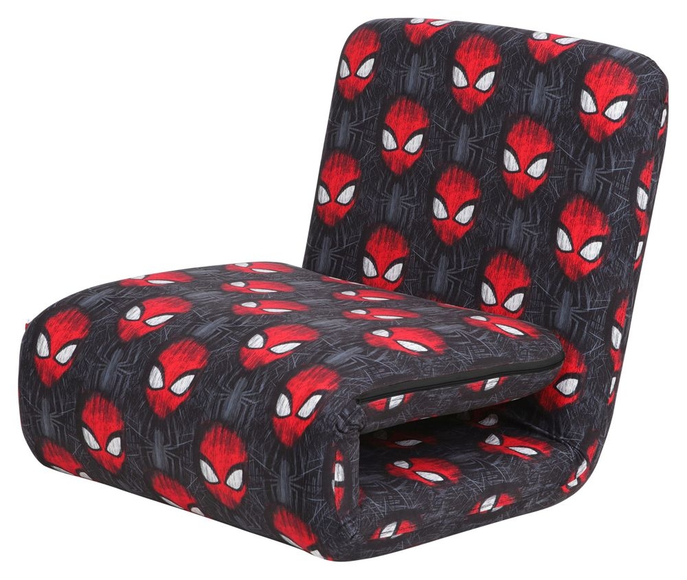 Disney Spider Man Black and Red Fabric Fold Out Bed Chair CFS