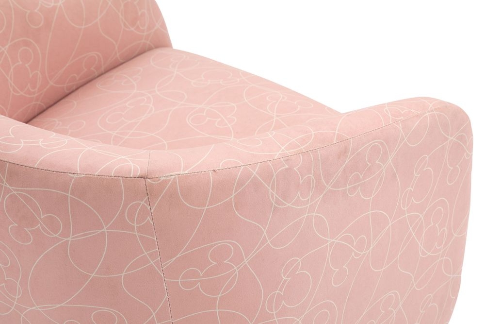 Product photograph of Disney Mickey Doodle Pink Fabric Accent Swivel Chair from Choice Furniture Superstore.