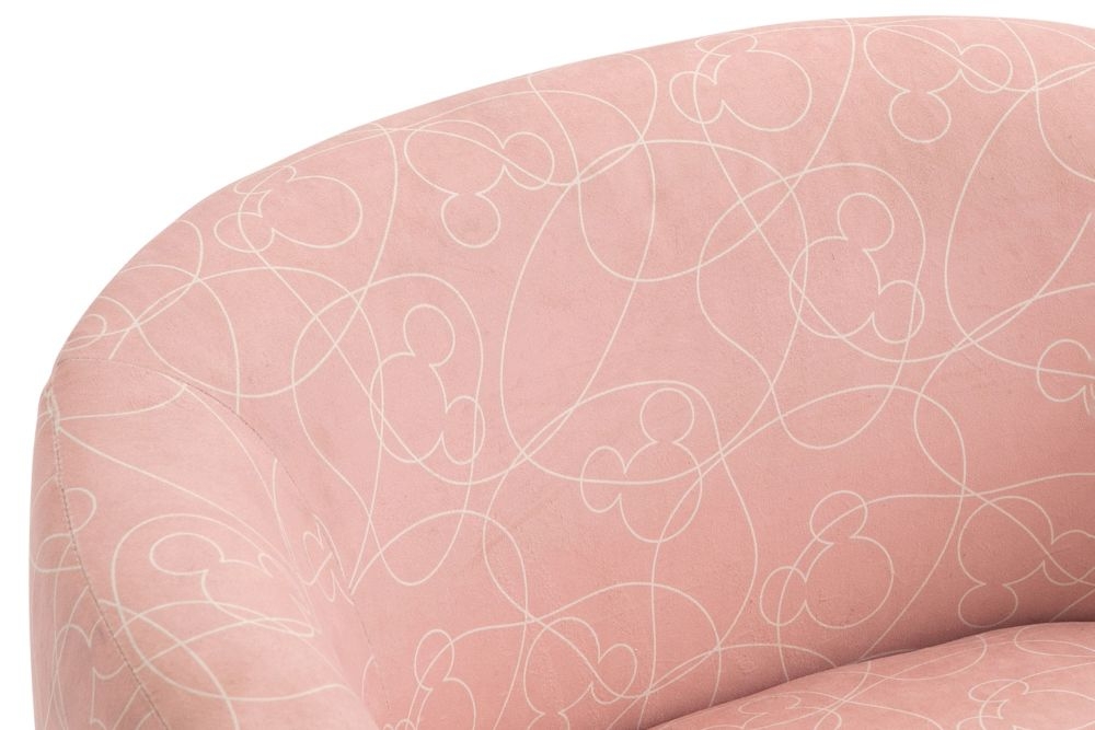 Product photograph of Disney Pink Fabric Accent Swivel Chair from Choice Furniture Superstore.