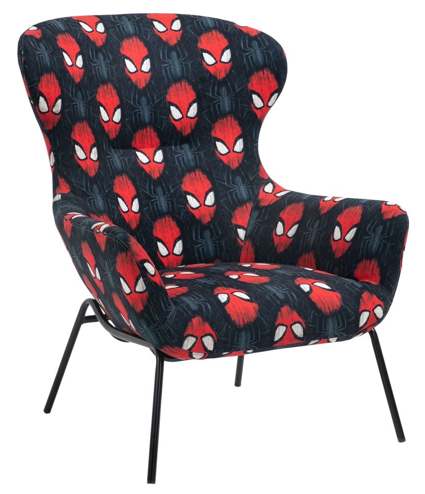 Product photograph of Disney Spider Man Black And Red Fabric Occasional Chair from Choice Furniture Superstore.