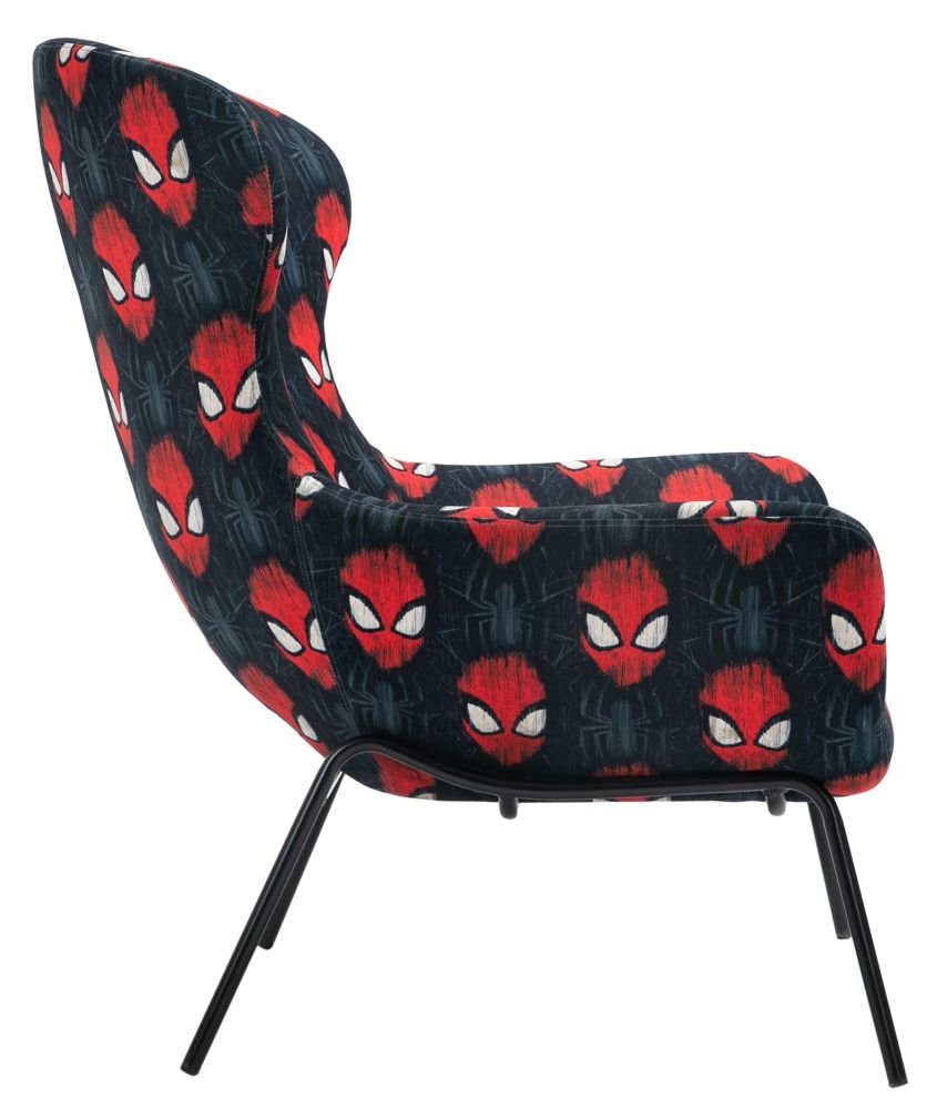 Product photograph of Disney Spider Man Black And Red Fabric Occasional Chair from Choice Furniture Superstore.