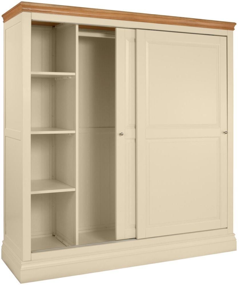 Product photograph of Versailles Painted 2 Door Sliding Wardrobe - Comes In Ivory Painted Stone Painted And Bluestar Painted Options from Choice Furniture Superstore.