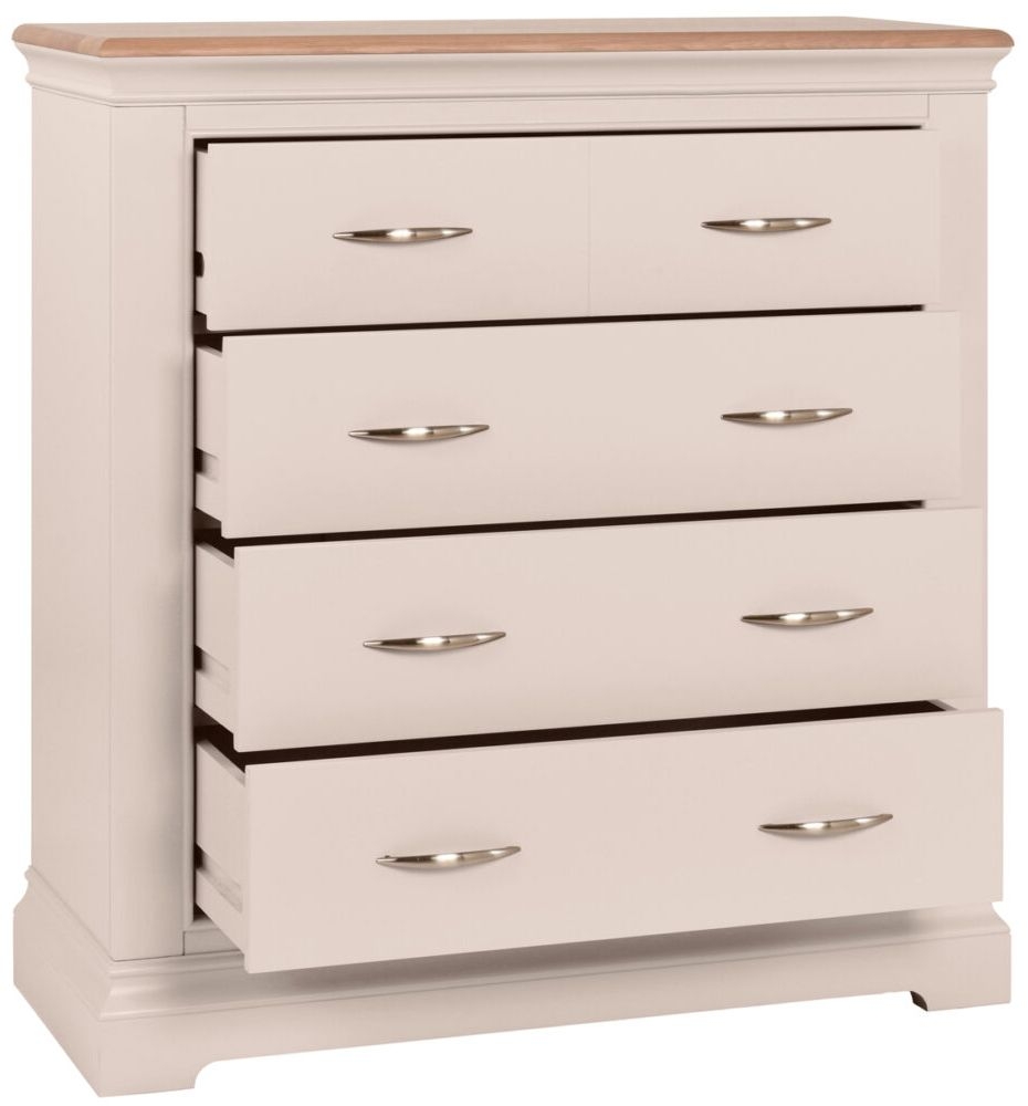 Product photograph of Annecy Painted 4 Drawer Chest - Comes In Stone Painted White Painted And Bluestar Painted Options from Choice Furniture Superstore.