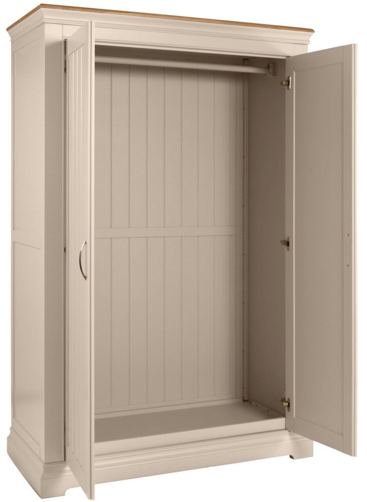 Product photograph of Annecy Painted 2 Door Hanging Wardrobe - Comes In Stone Painted White Painted And Bluestar Painted Options from Choice Furniture Superstore.