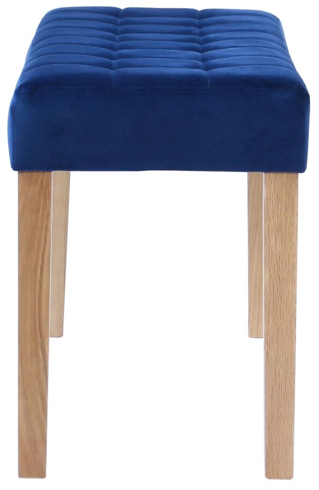 Product photograph of Ashbury Blue Fabric Small Dining Bench from Choice Furniture Superstore.