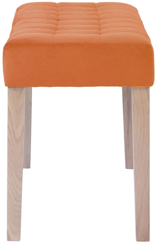 Product photograph of Ashbury Orange Fabric Large Dining Bench from Choice Furniture Superstore.