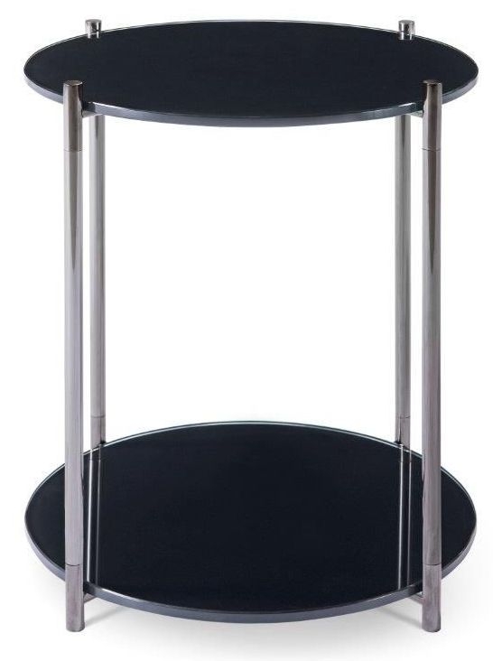 Product photograph of Gillmore Space Adriana Round Side Table With Shelf from Choice Furniture Superstore.