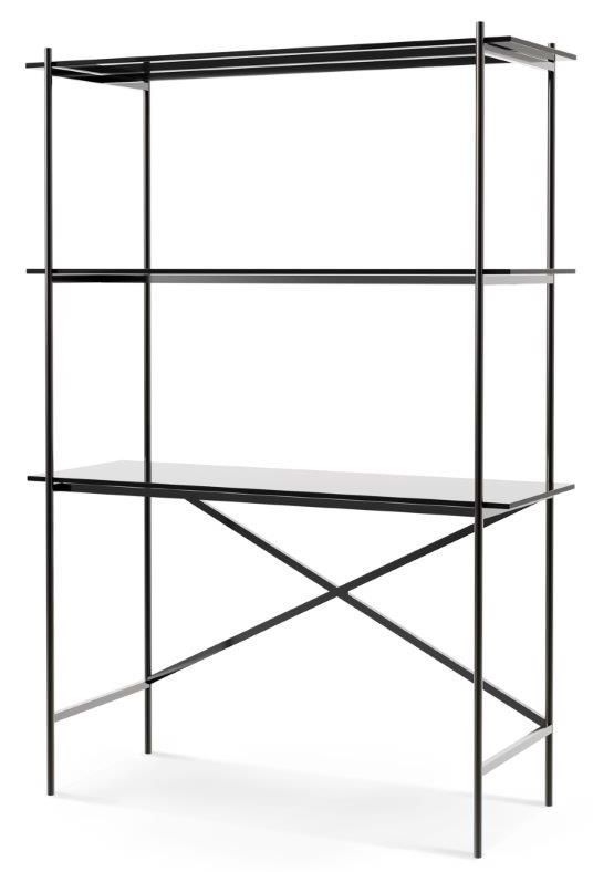 Product photograph of Adriana Desk With Open Bookshelves - Variant Available from Choice Furniture Superstore.