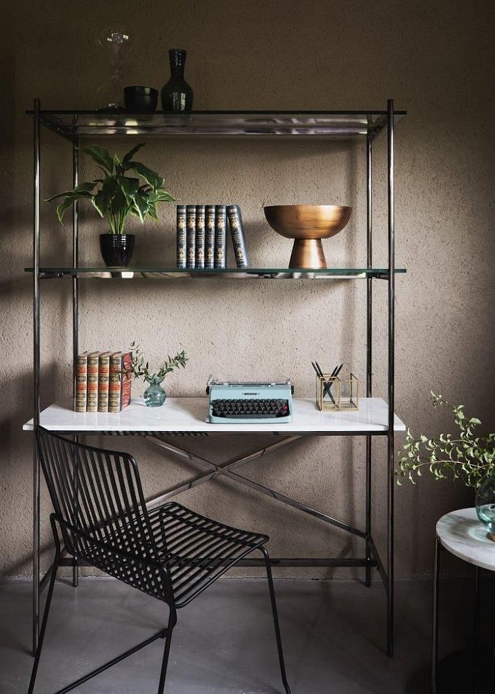 Product photograph of Adriana Desk With Open Bookshelves - Variant Available from Choice Furniture Superstore.